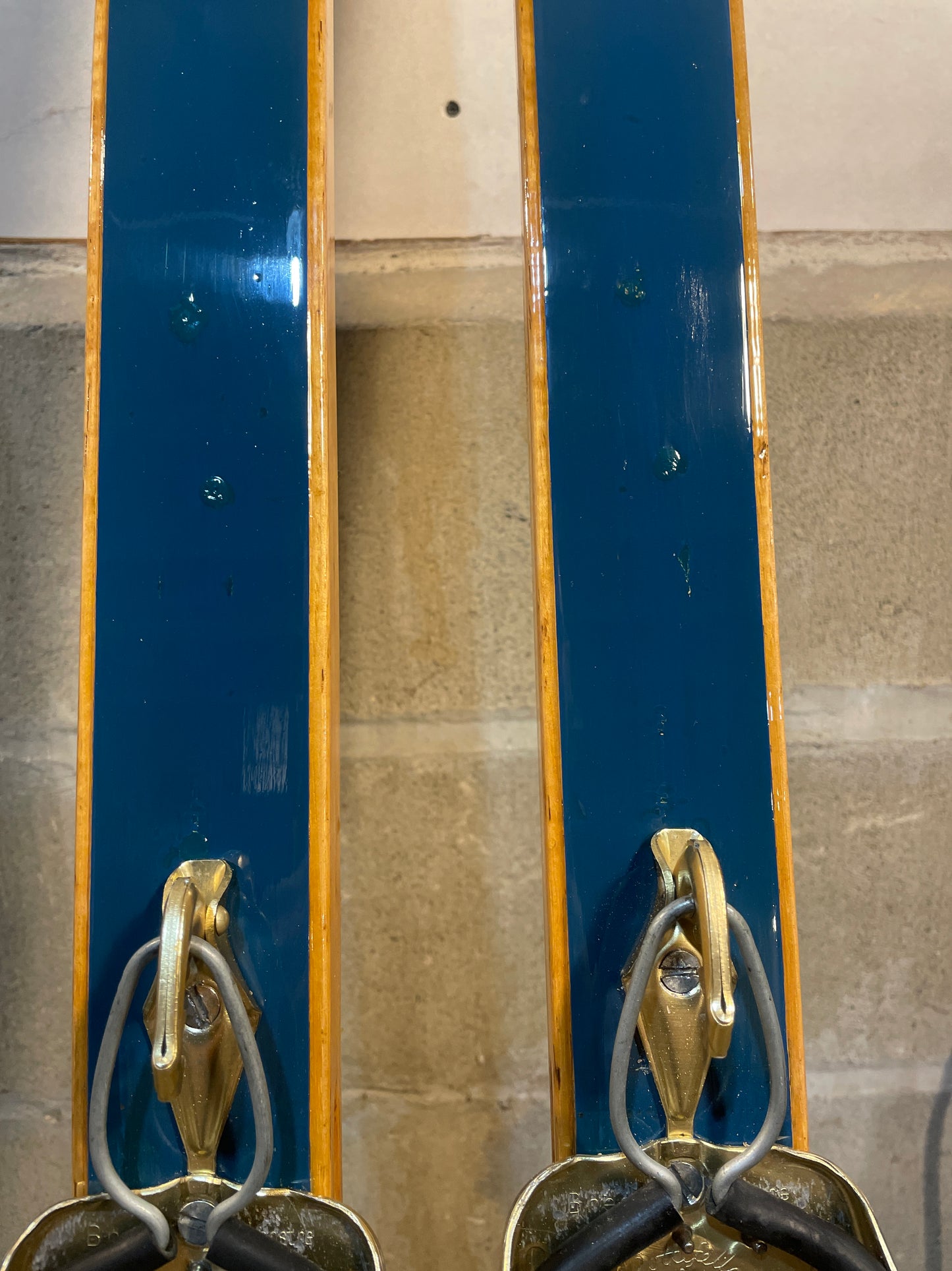 210cm Blå-Skia "Löype" Wood Cross-Country Skis - 1960s - BEAUTIFULLY PRESERVED!!!!