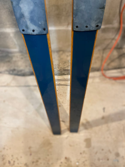 210cm Blå-Skia "Löype" Wood Cross-Country Skis - 1960s - BEAUTIFULLY PRESERVED!!!!