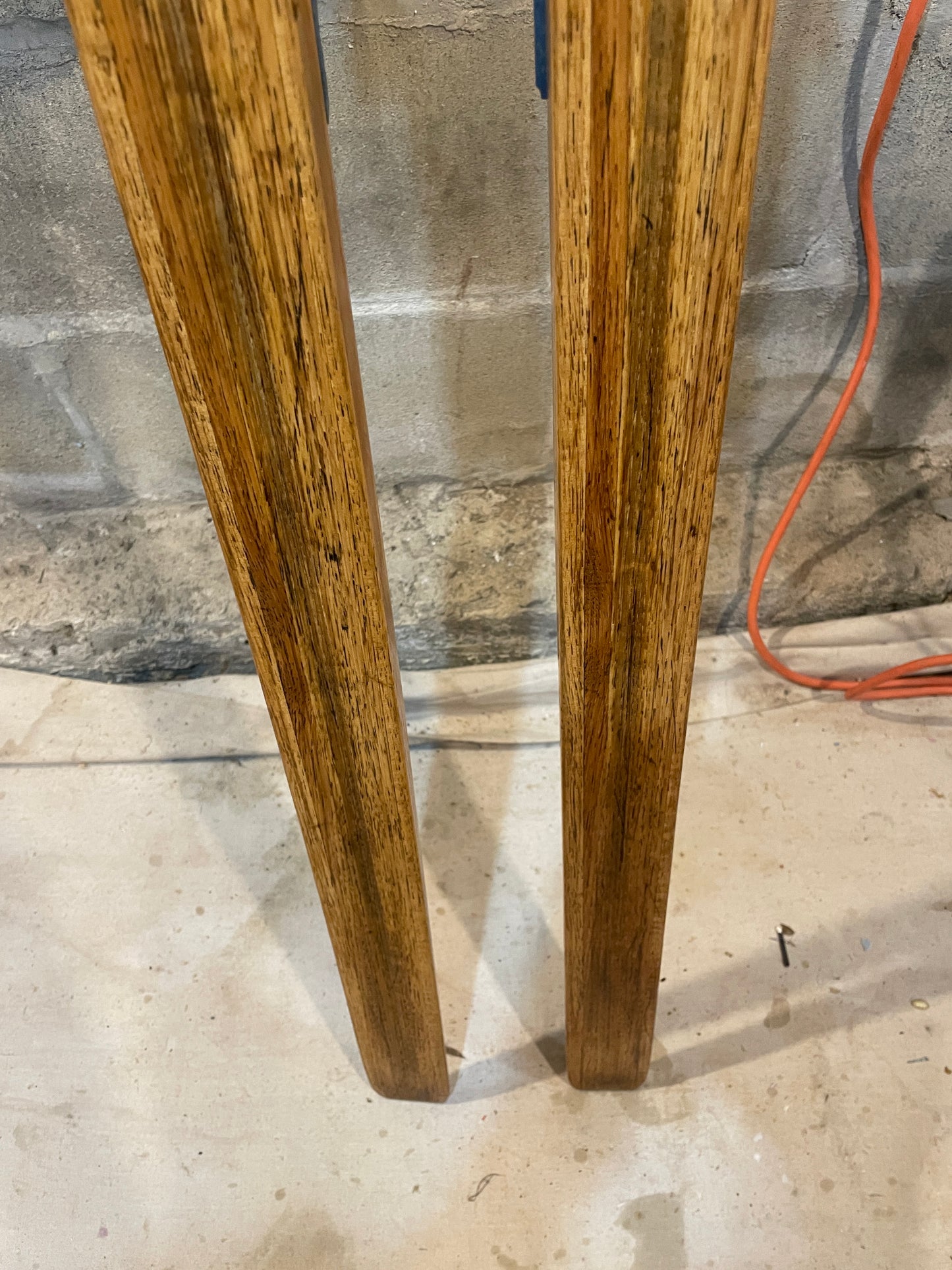 210cm Blå-Skia "Löype" Wood Cross-Country Skis - 1960s - BEAUTIFULLY PRESERVED!!!!