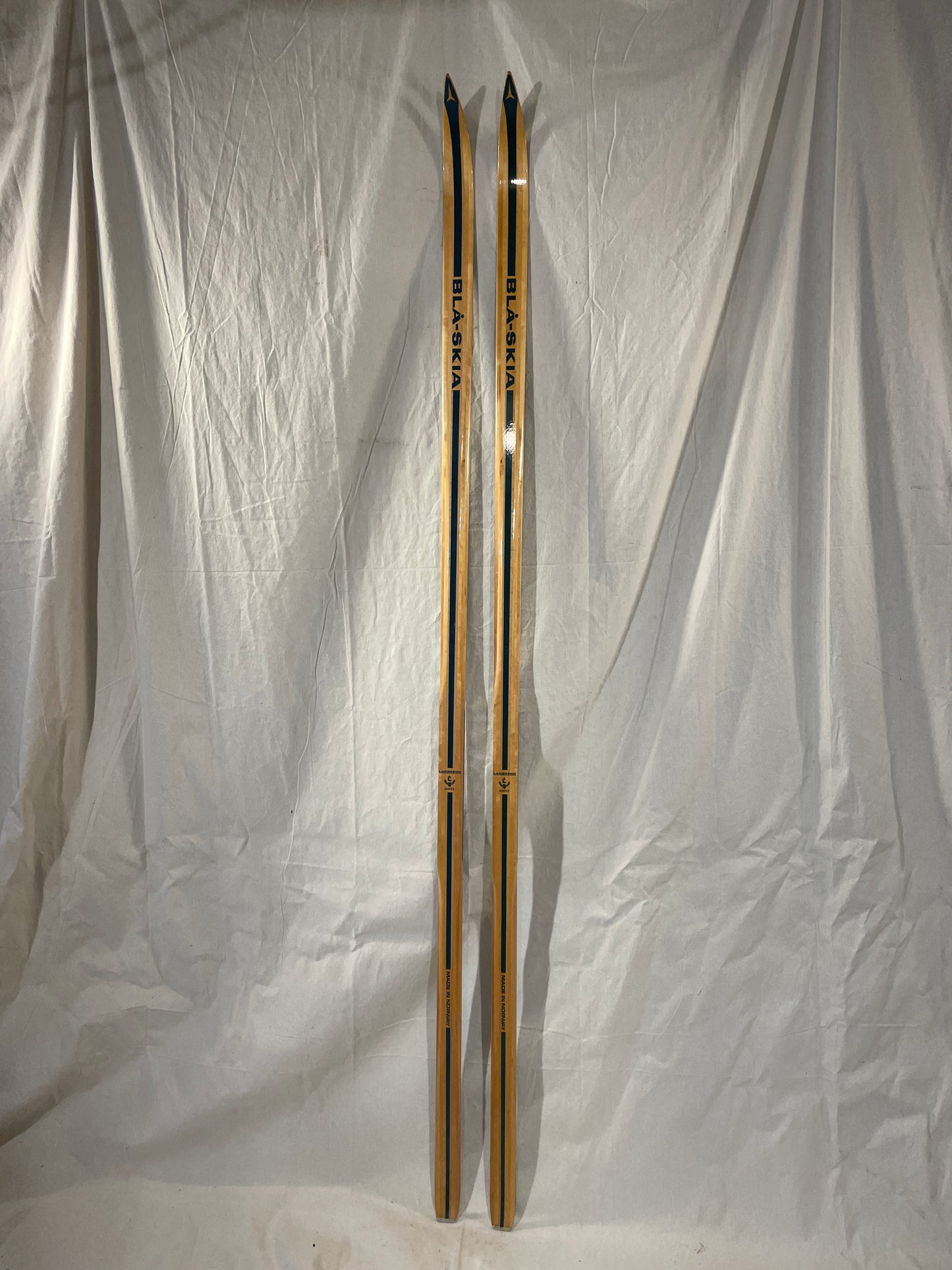 210cm Blå-Skia Wood Nordic Racing Skis - Early 70s - COMPLETELY UNUSED!!!