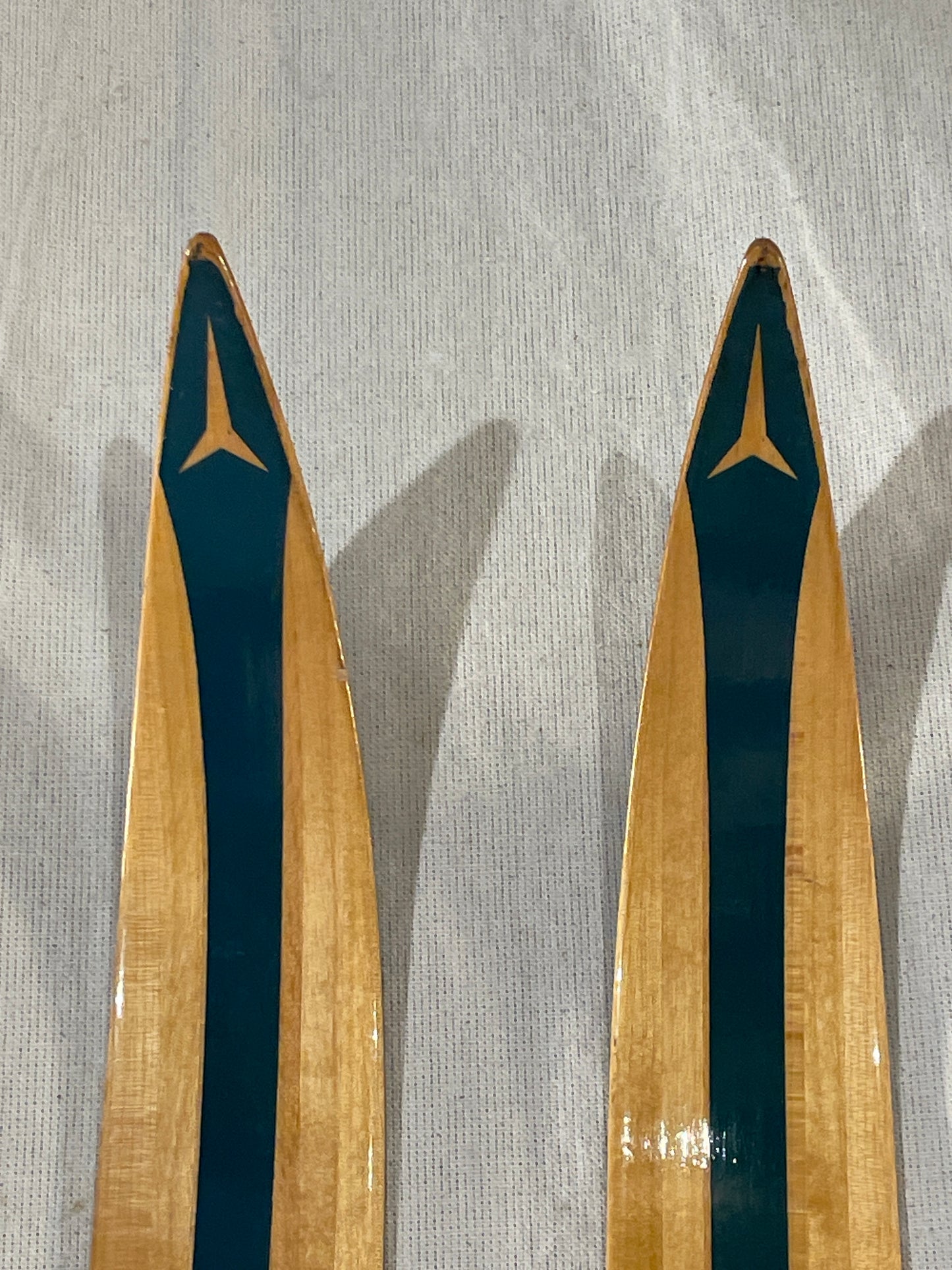 210cm Blå-Skia Wood Nordic Racing Skis - Early 70s - COMPLETELY UNUSED!!!