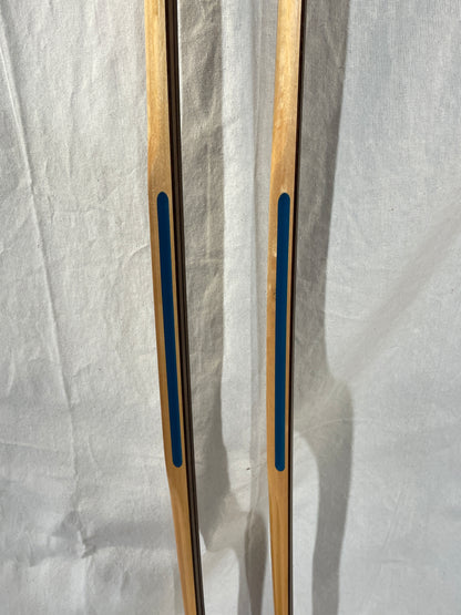 210cm Blå-Skia Wood Nordic Racing Skis - Early 70s - COMPLETELY UNUSED!!!