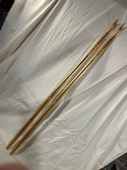 210cm Blå-Skia Wood Nordic Racing Skis - Late 70s - COMPLETELY UNUSED!!!