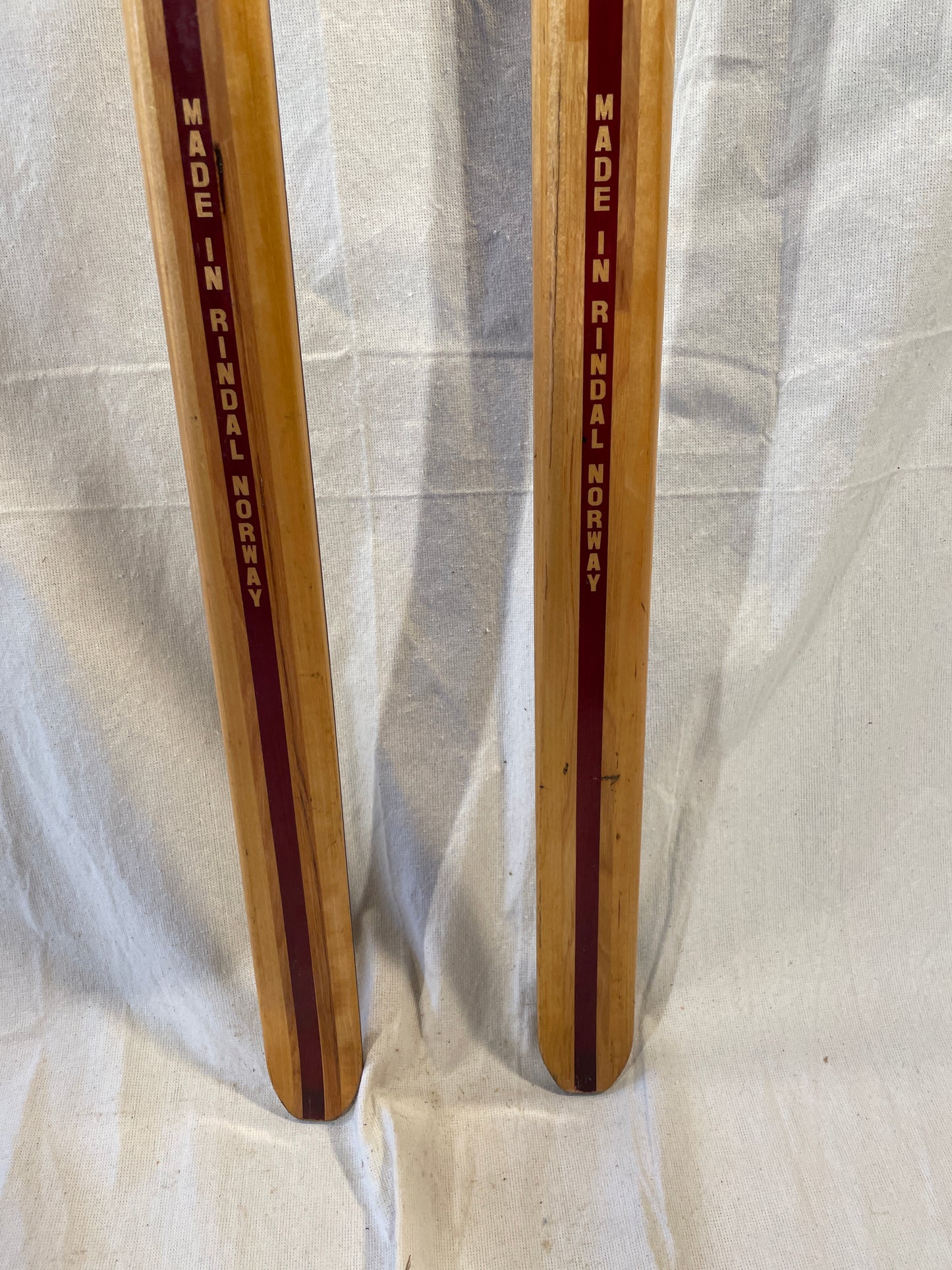 205cm Landsem 1970s Wood Cross-Country Skis - Great Shape - Bases Refinished!