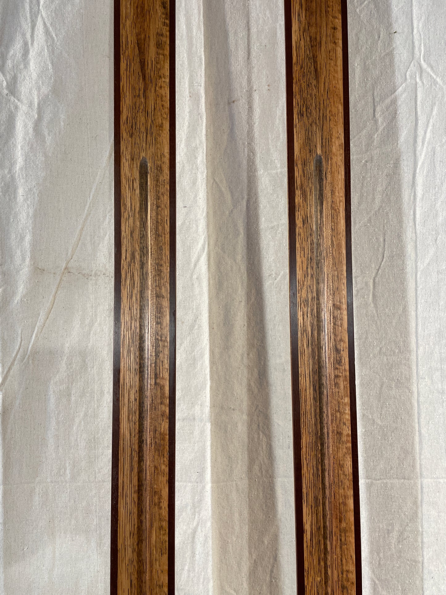 205cm Landsem 1970s Wood Cross-Country Skis - Great Shape - Bases Refinished!