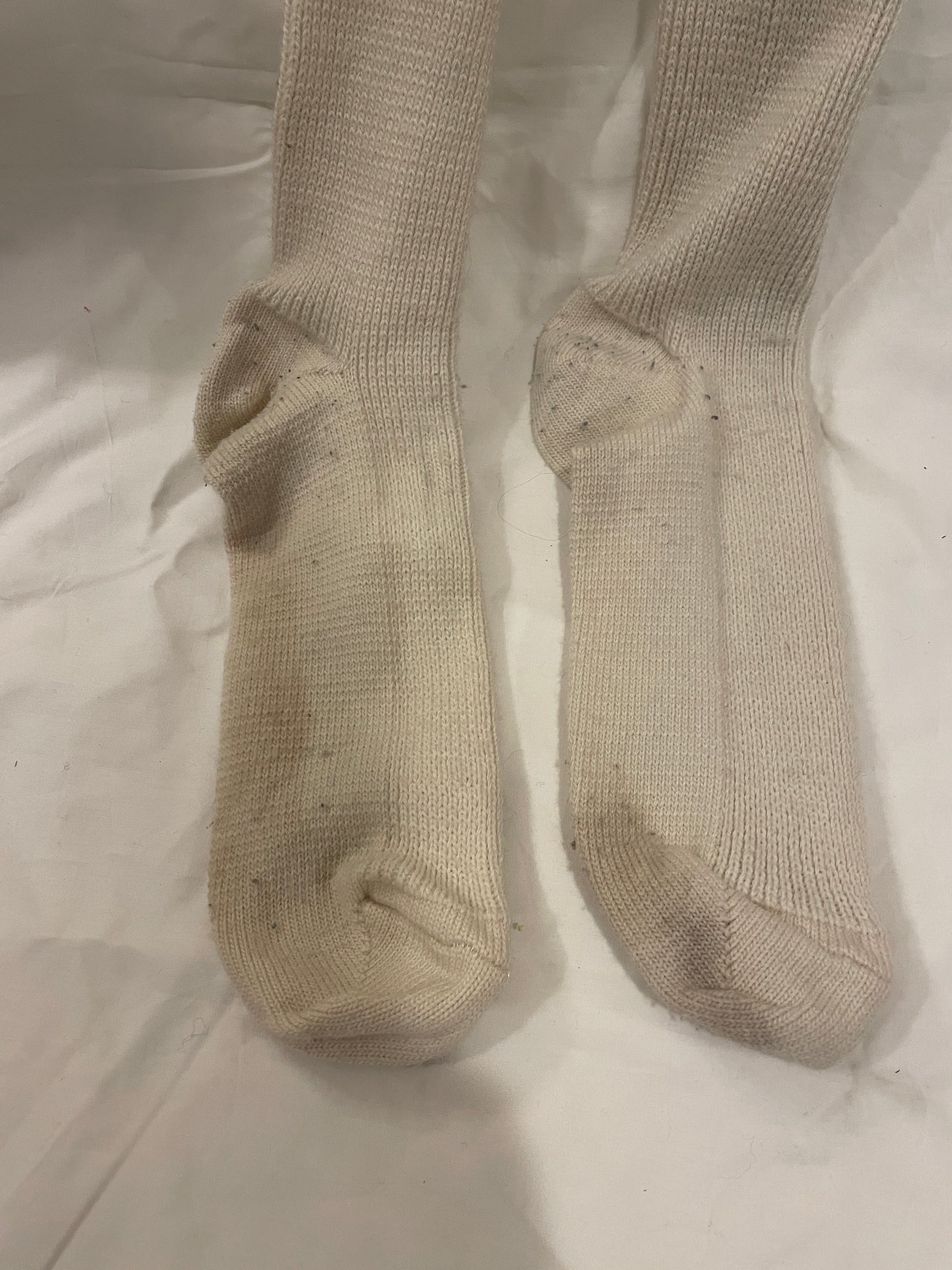 Vintage Cross-Country Ski Wool Knicker Socks - Size L-XL - Blue with White - 1960s