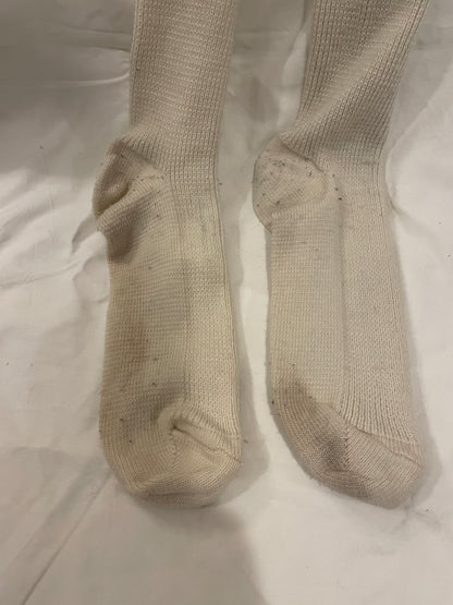 Vintage Cross-Country Ski Wool Knicker Socks - Size L-XL - Blue with White - 1960s