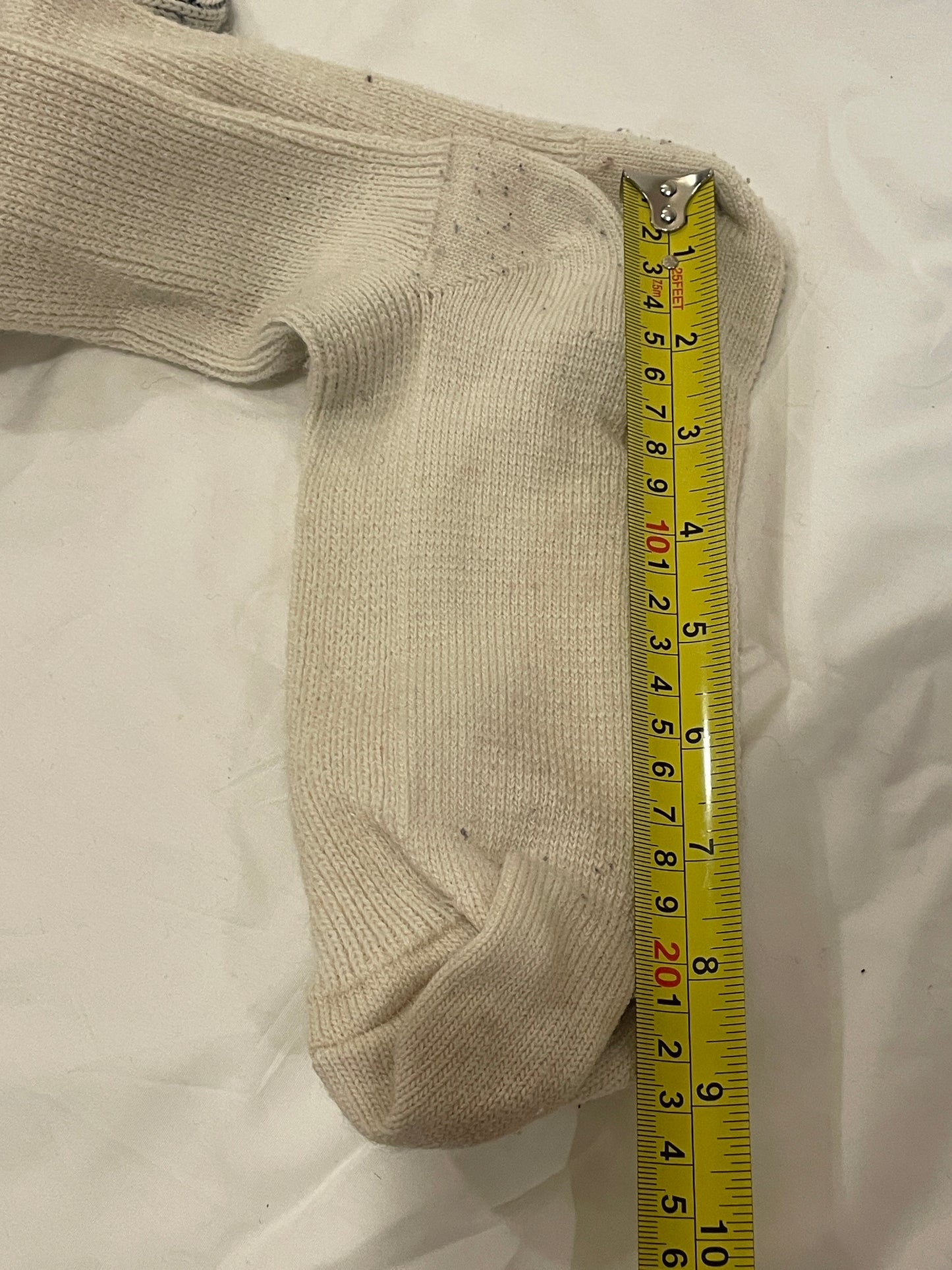 Vintage Cross-Country Ski Wool Knicker Socks - Size L-XL - Blue with White - 1960s