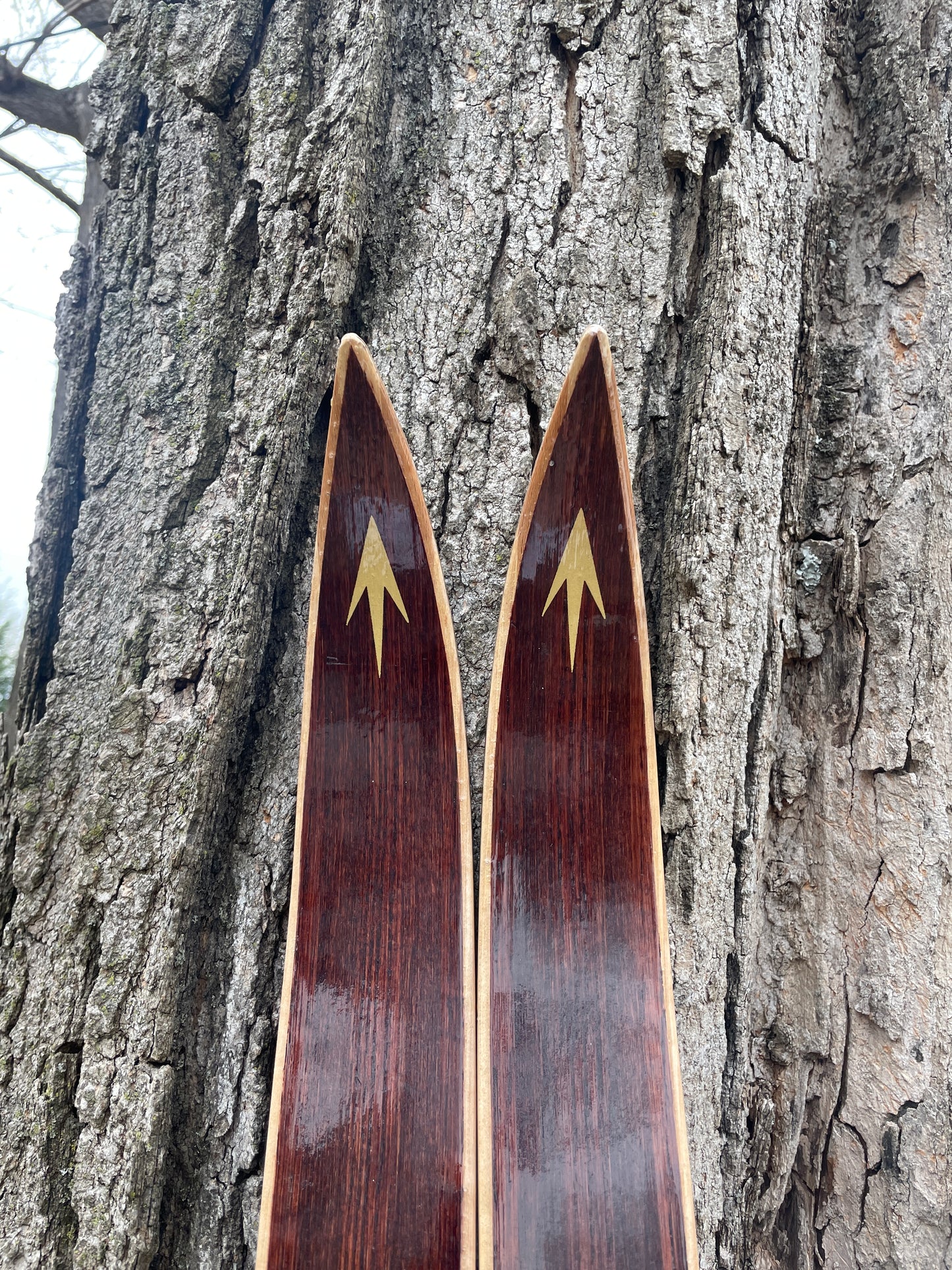 205cm Toppen "Tur-Lett" Wood Cross-Country Skis - BRAND NEW - 1970s, from Norway!!!!!!