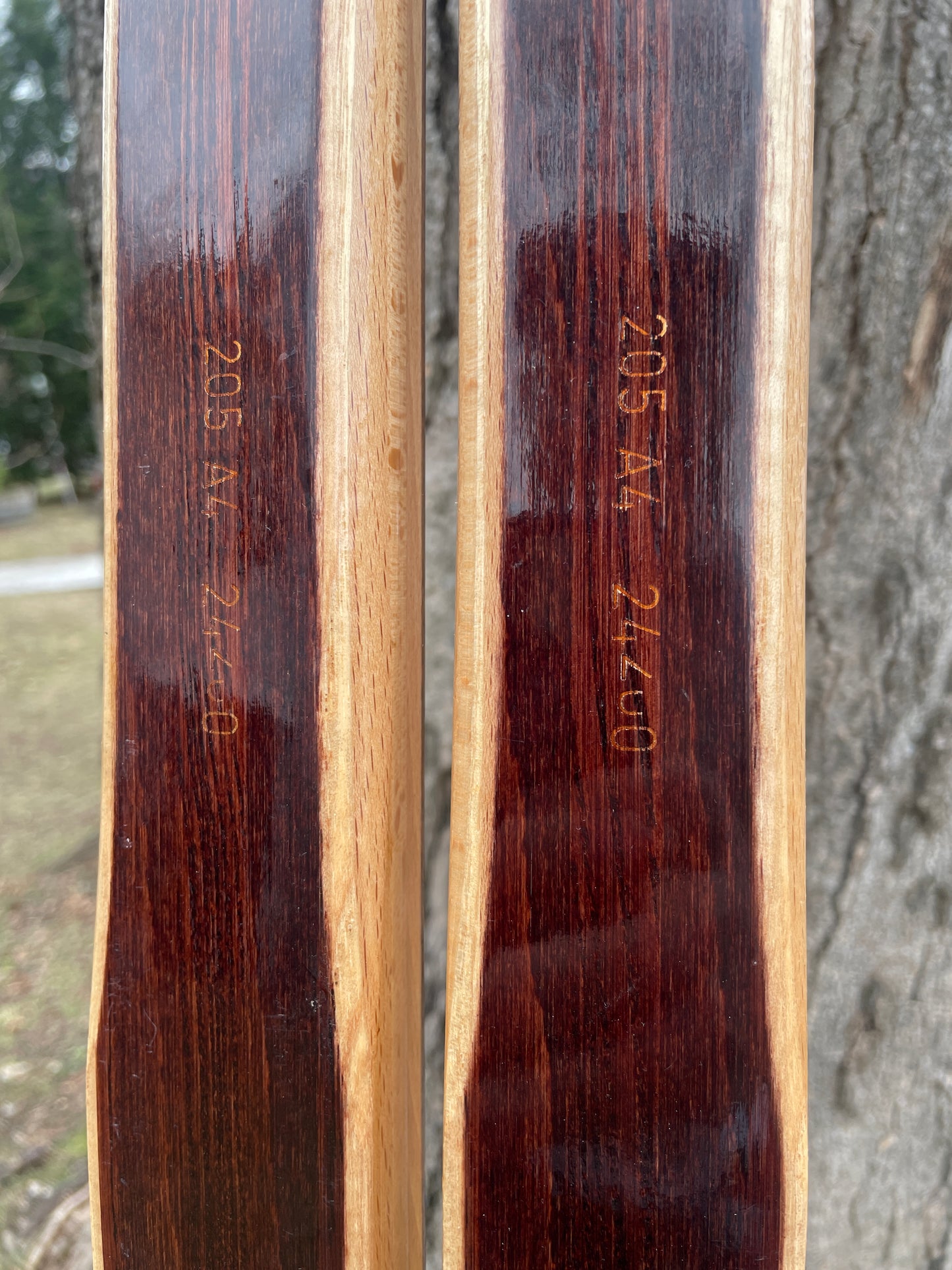 205cm Toppen "Tur-Lett" Wood Cross-Country Skis - BRAND NEW - 1970s, from Norway!!!!!!