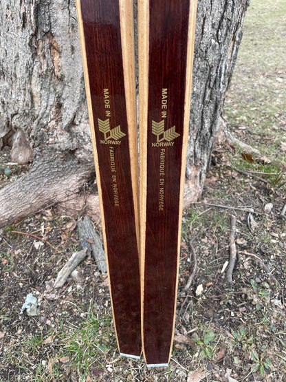 205cm Toppen "Tur-Lett" Wood Cross-Country Skis - BRAND NEW - 1970s, from Norway!!!!!!