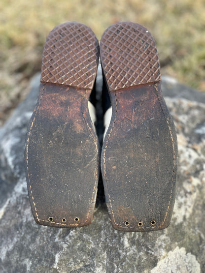 Size 40 (US Women's 9/9.5) 1960s Norwegian Cross-Country Skiing Racing Boots - All Leather!!!!