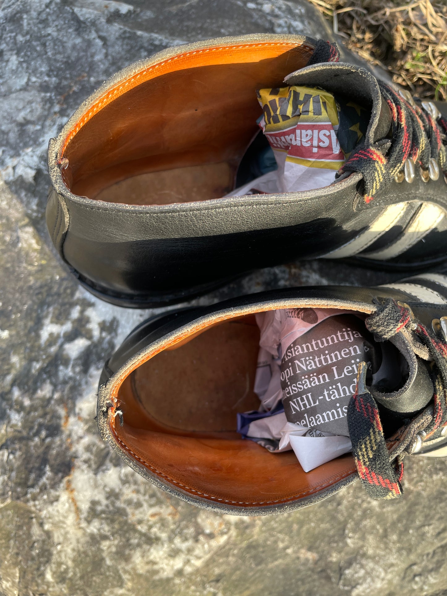 Size 40 (US Women's 9/9.5) 1960s Norwegian Cross-Country Skiing Racing Boots - All Leather!!!!