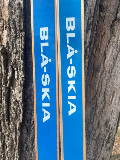 170cm Blå-Skia Wood Light Touring Cross-Country Skis - 1970s - Last Gasp for Wood!!!!