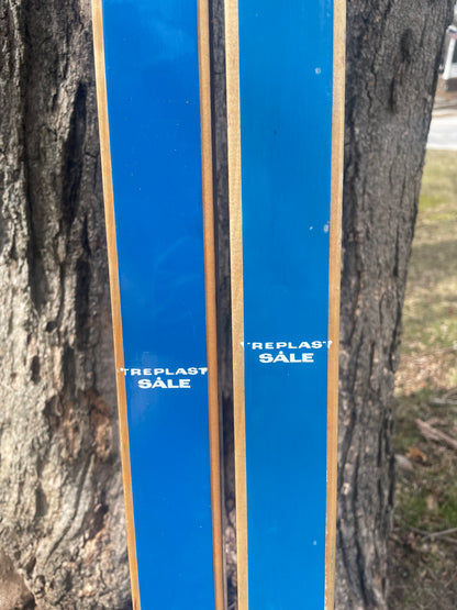 170cm Blå-Skia Wood Light Touring Cross-Country Skis - 1970s - Last Gasp for Wood!!!!