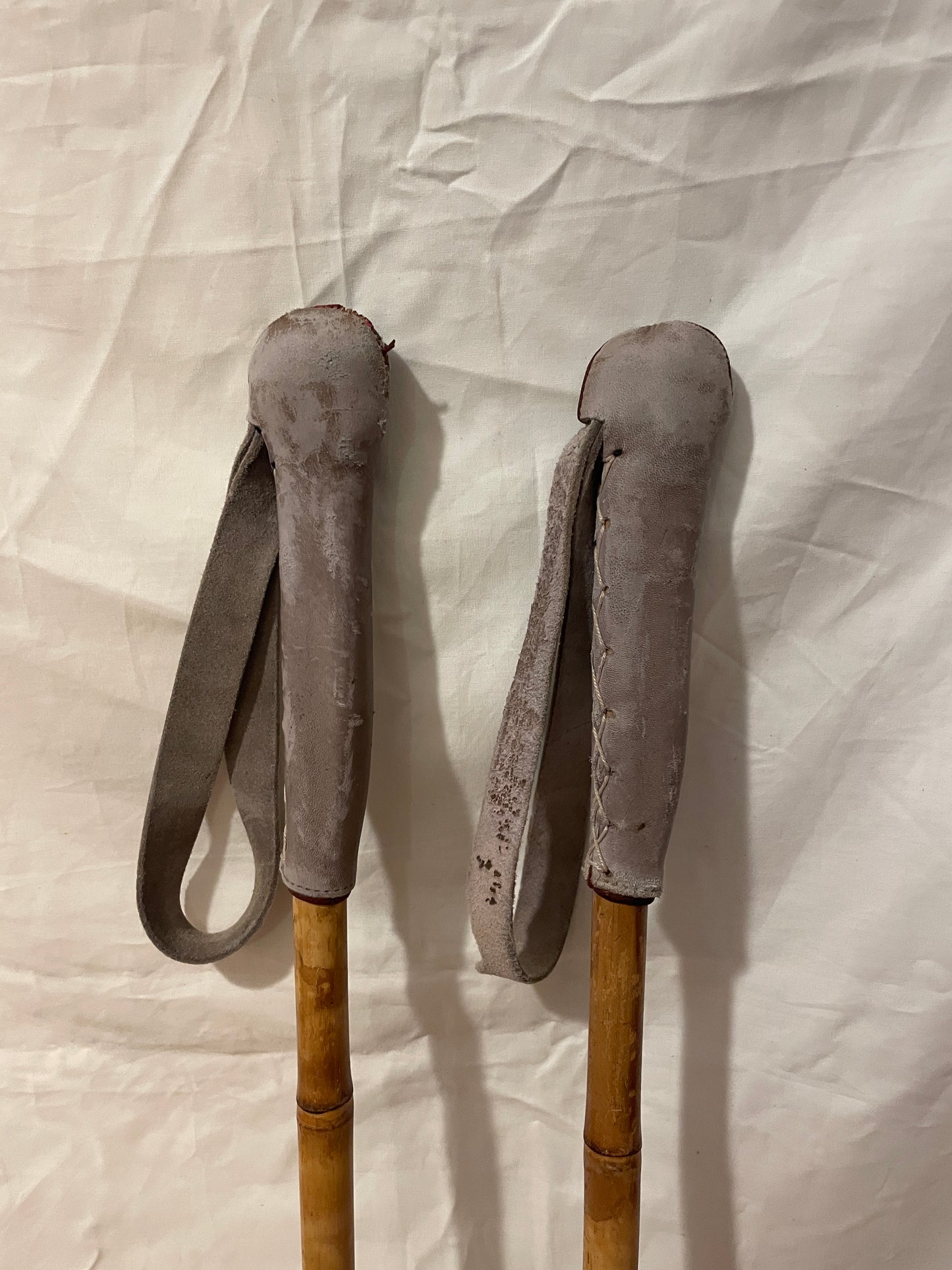 140cm Vintage Norwegian Bamboo Cross-Country Ski Poles - NICE!