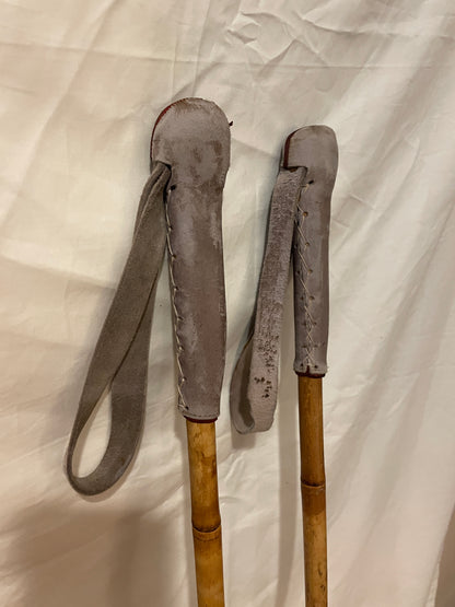 140cm Vintage Norwegian Bamboo Cross-Country Ski Poles - NICE!