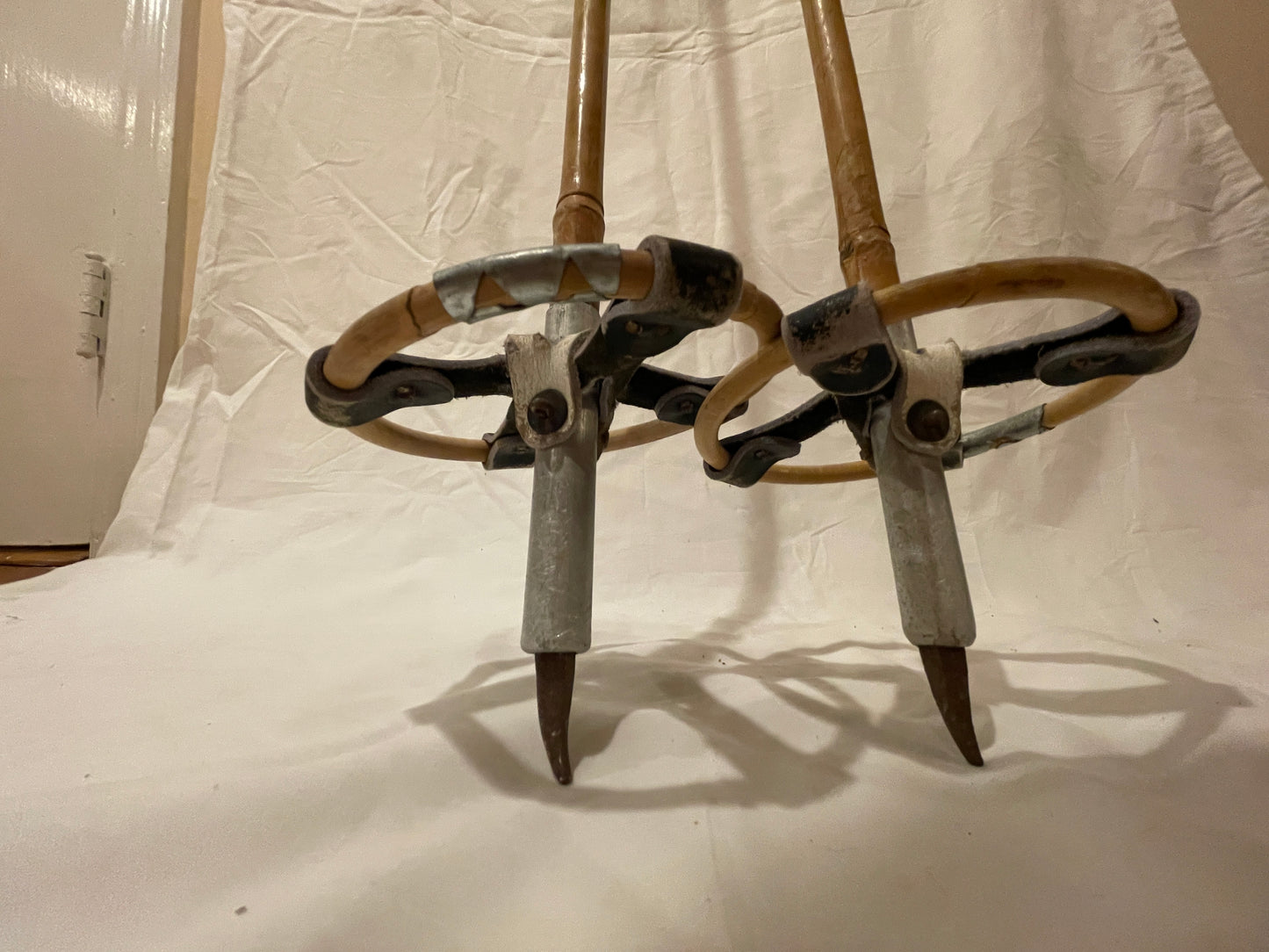 140cm Vintage Norwegian Bamboo Cross-Country Ski Poles - NICE!