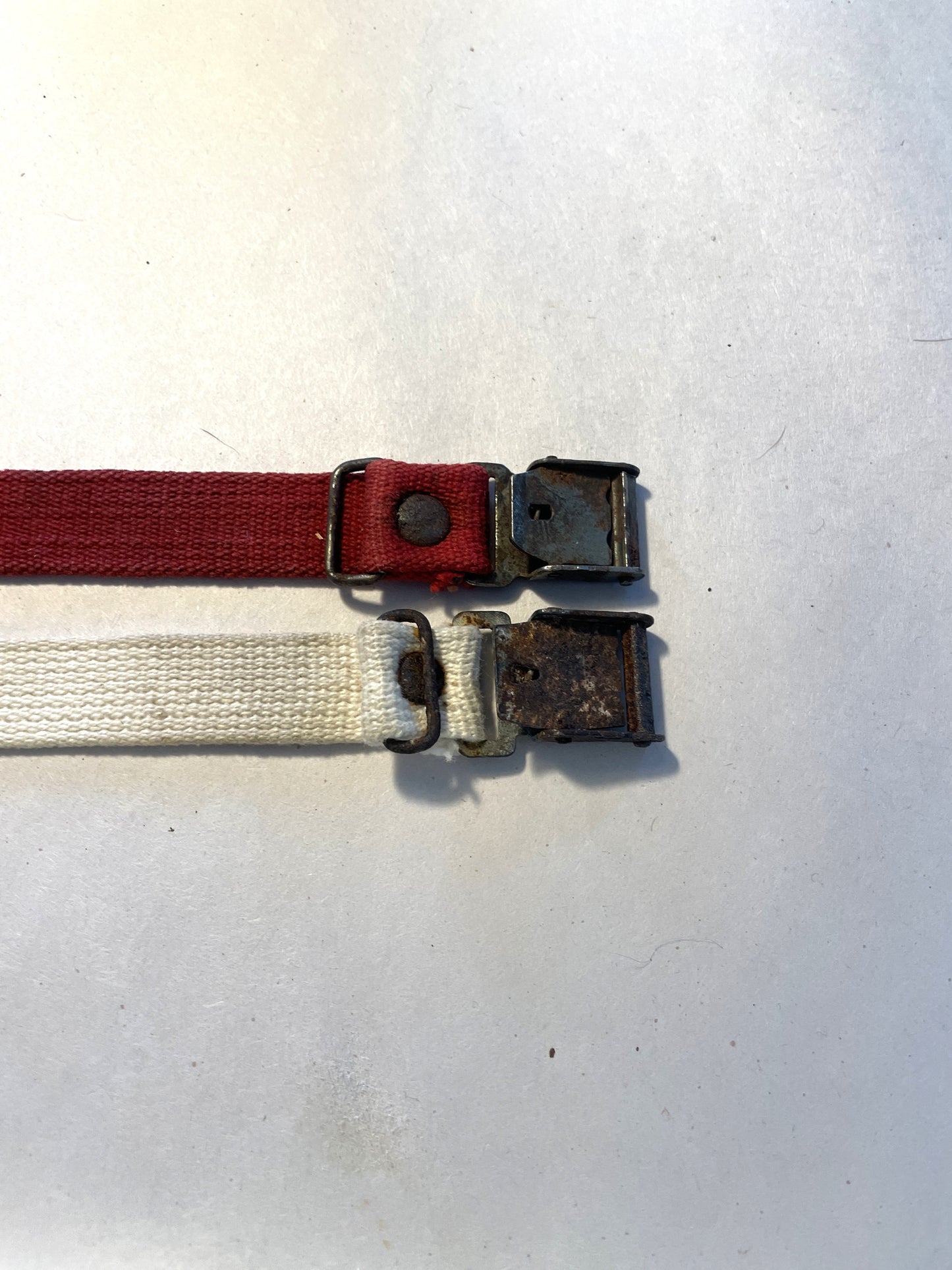Vintage Ski Ties from Norway - Pair - Red/White