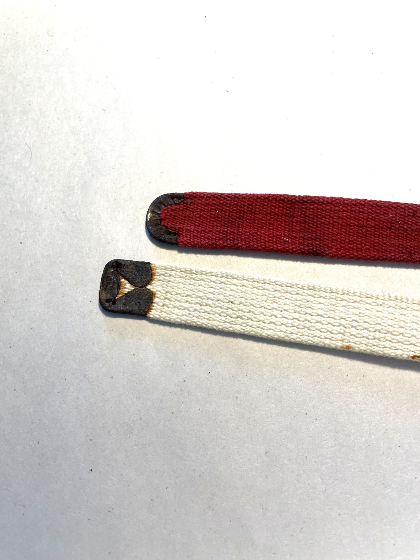 Vintage Ski Ties from Norway - Pair - Red/White