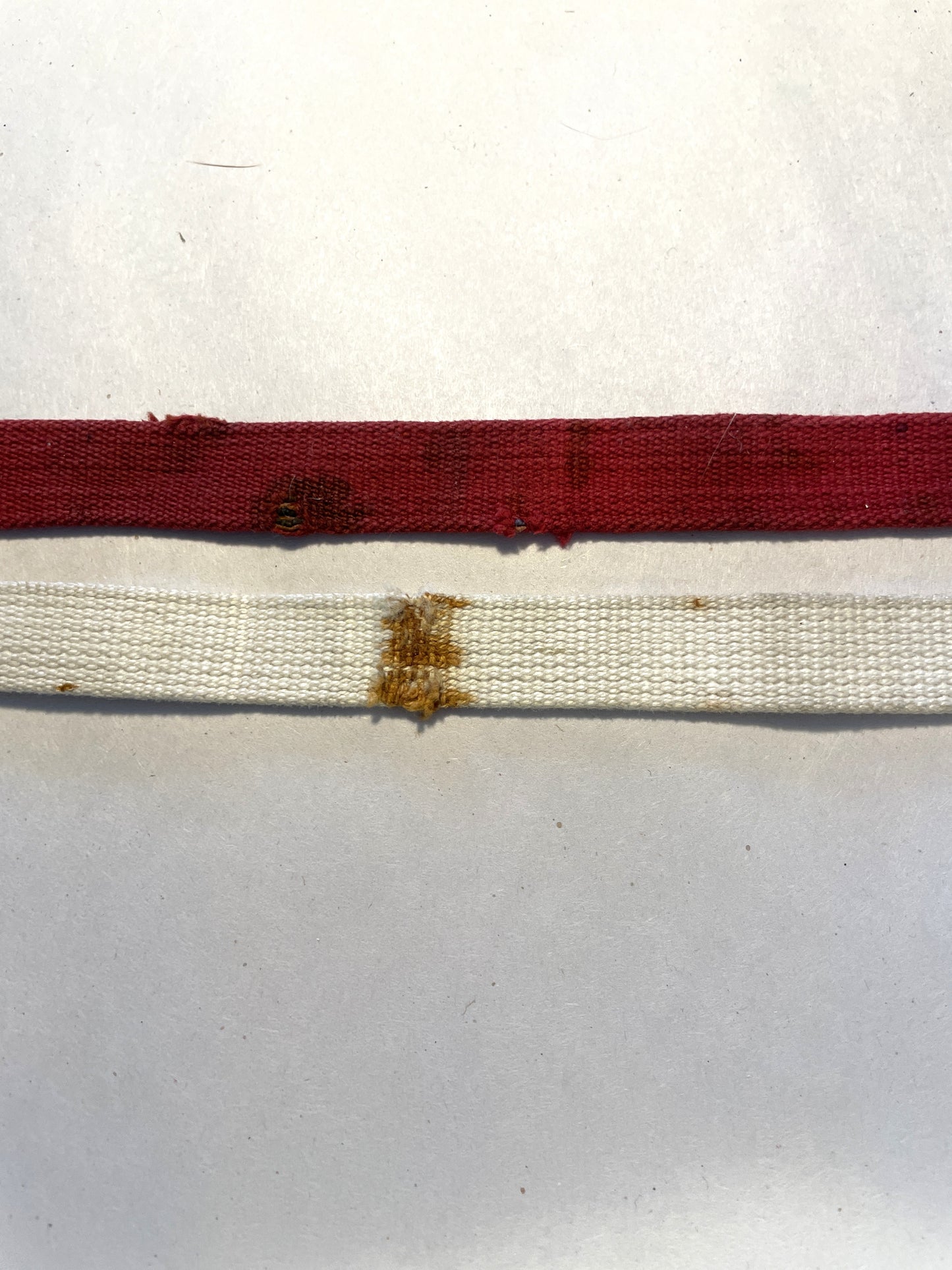 Vintage Ski Ties from Norway - Pair - Red/White