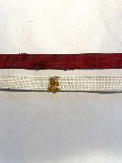 Vintage Ski Ties from Norway - Pair - Red/White