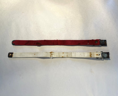 Vintage Ski Ties from Norway - Pair - Red/White