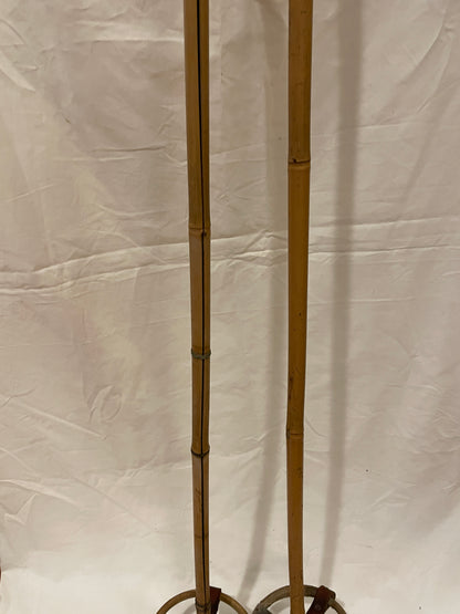 140cm Vintage Norwegian Bamboo Cross-Country Ski Poles - NICE EXAMPLE!