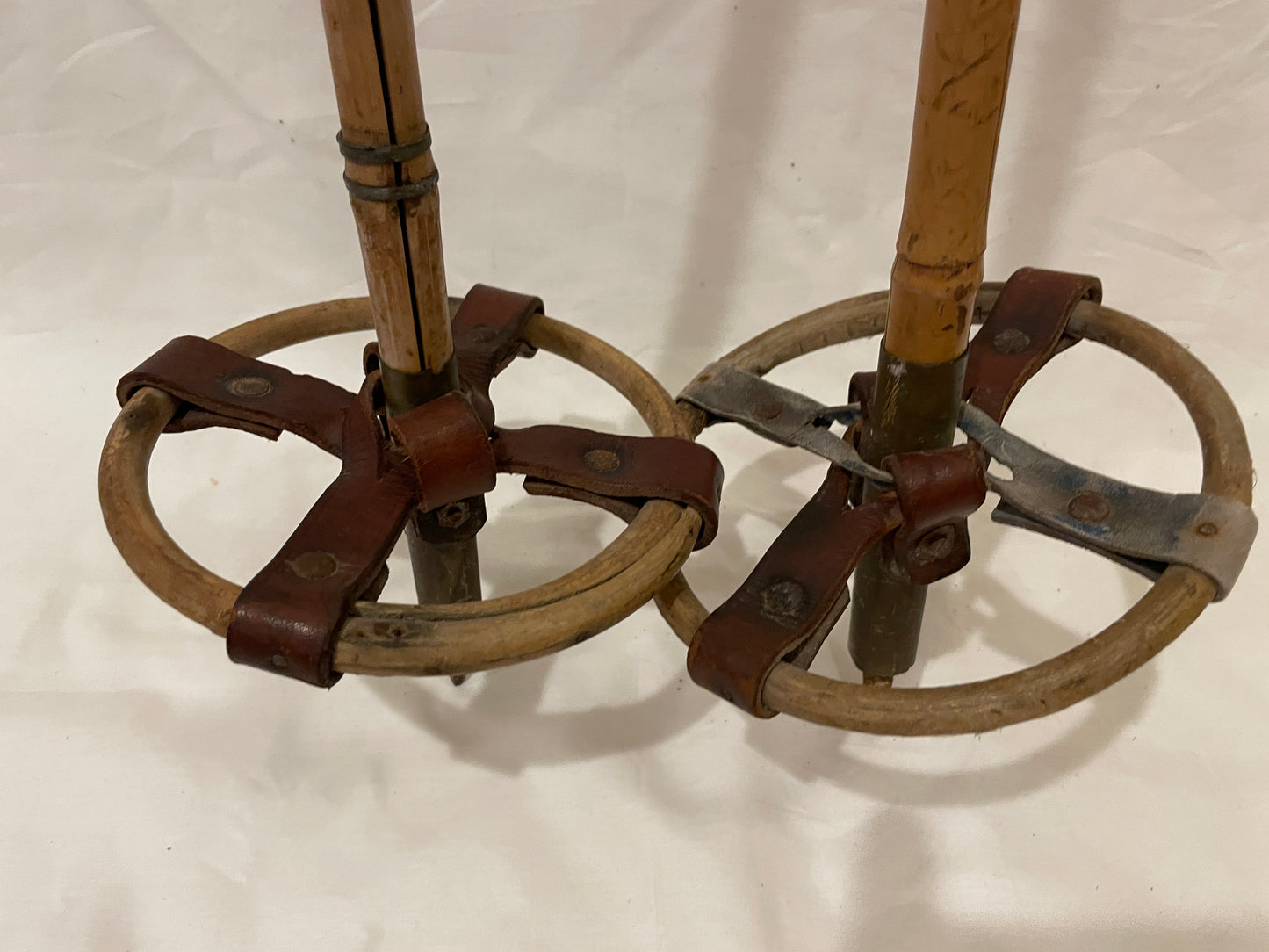 140cm Vintage Norwegian Bamboo Cross-Country Ski Poles - NICE EXAMPLE!
