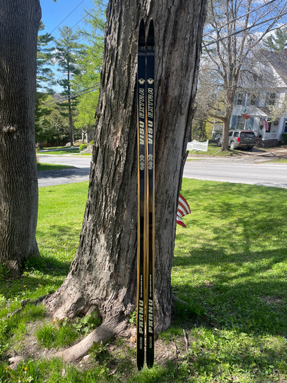 205cm Visu "Extra" 1970s Wood Cross-Country Racing Skis - from USSR!!!  Unused