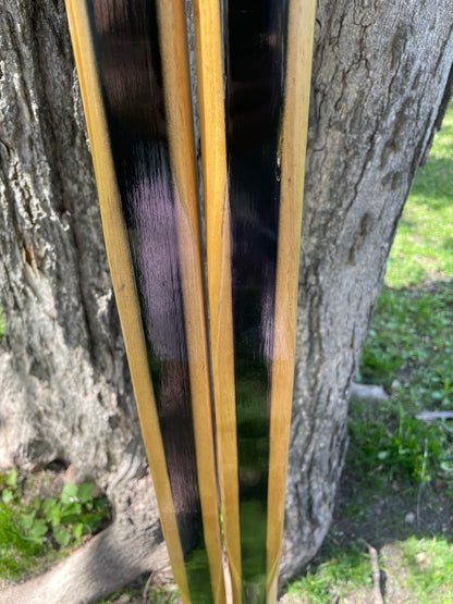 205cm Visu "Extra" 1970s Wood Cross-Country Racing Skis - from USSR!!!  Unused