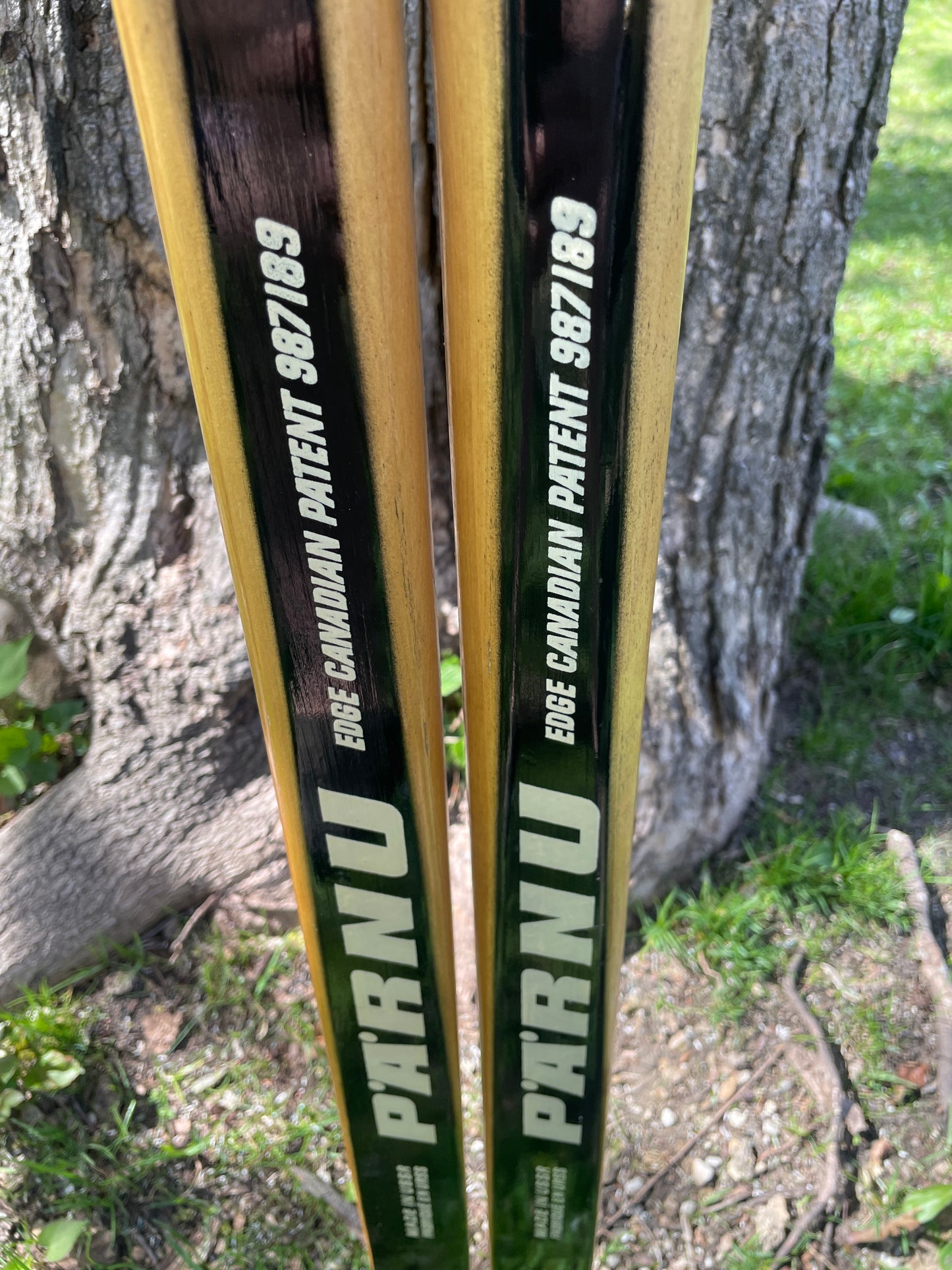 205cm Visu "Extra" 1970s Wood Cross-Country Racing Skis - from USSR!!!  Unused