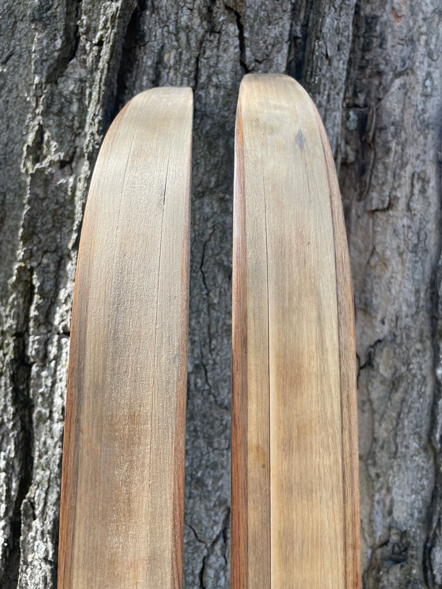 205cm Visu "Extra" 1970s Wood Cross-Country Racing Skis - from USSR!!!  Unused