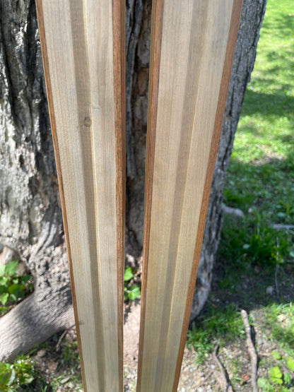 205cm Visu "Extra" 1970s Wood Cross-Country Racing Skis - from USSR!!!  Unused