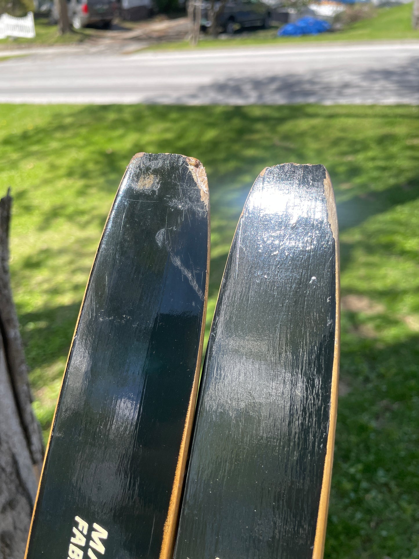 205cm Visu "Extra" 1970s Wood Cross-Country Racing Skis - from USSR!!!  Unused