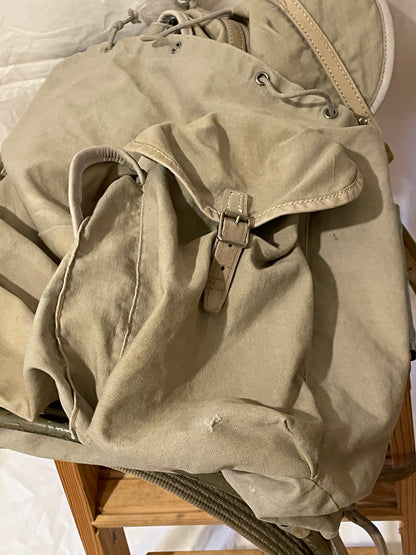 Vintage 1960s Norrøna of Norway Leather/Canvas Frame Rucksack - NEAR PERFECT condition!