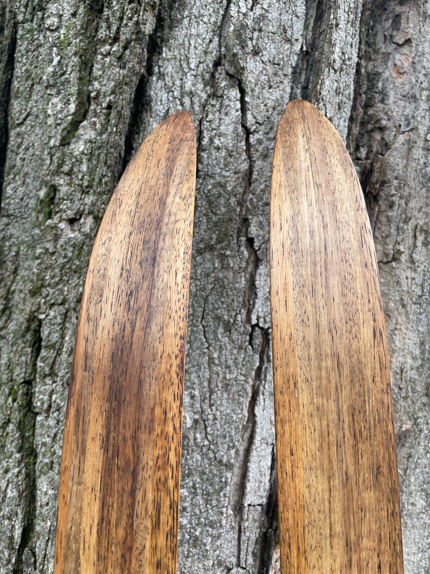 205cm Eggen 1970s Wood Cross-Country Racing Skis - Professionally Restored