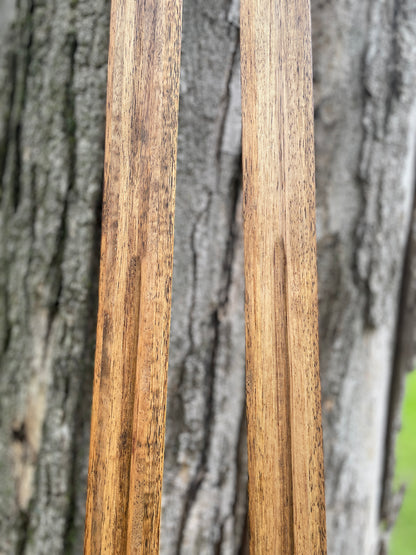205cm Eggen 1970s Wood Cross-Country Racing Skis - Professionally Restored
