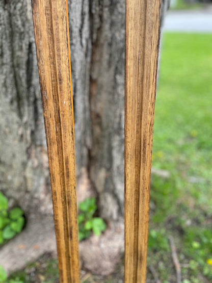 205cm Eggen 1970s Wood Cross-Country Racing Skis - Professionally Restored