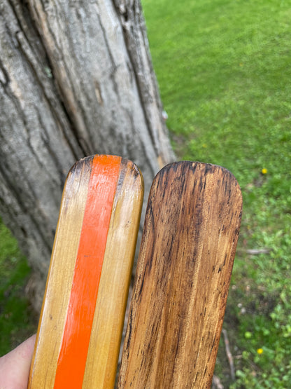 205cm Eggen 1970s Wood Cross-Country Racing Skis - Professionally Restored