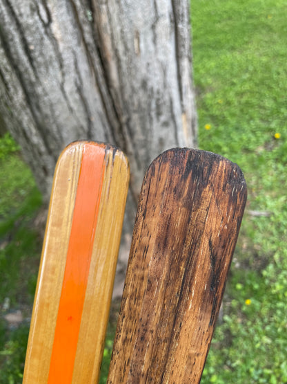205cm Eggen 1970s Wood Cross-Country Racing Skis - Professionally Restored