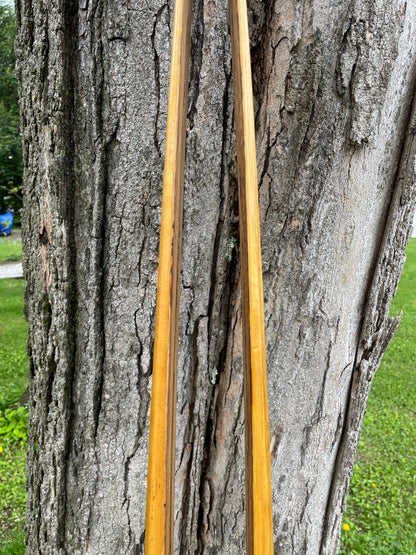 205cm Eggen 1970s Wood Cross-Country Racing Skis - Professionally Restored