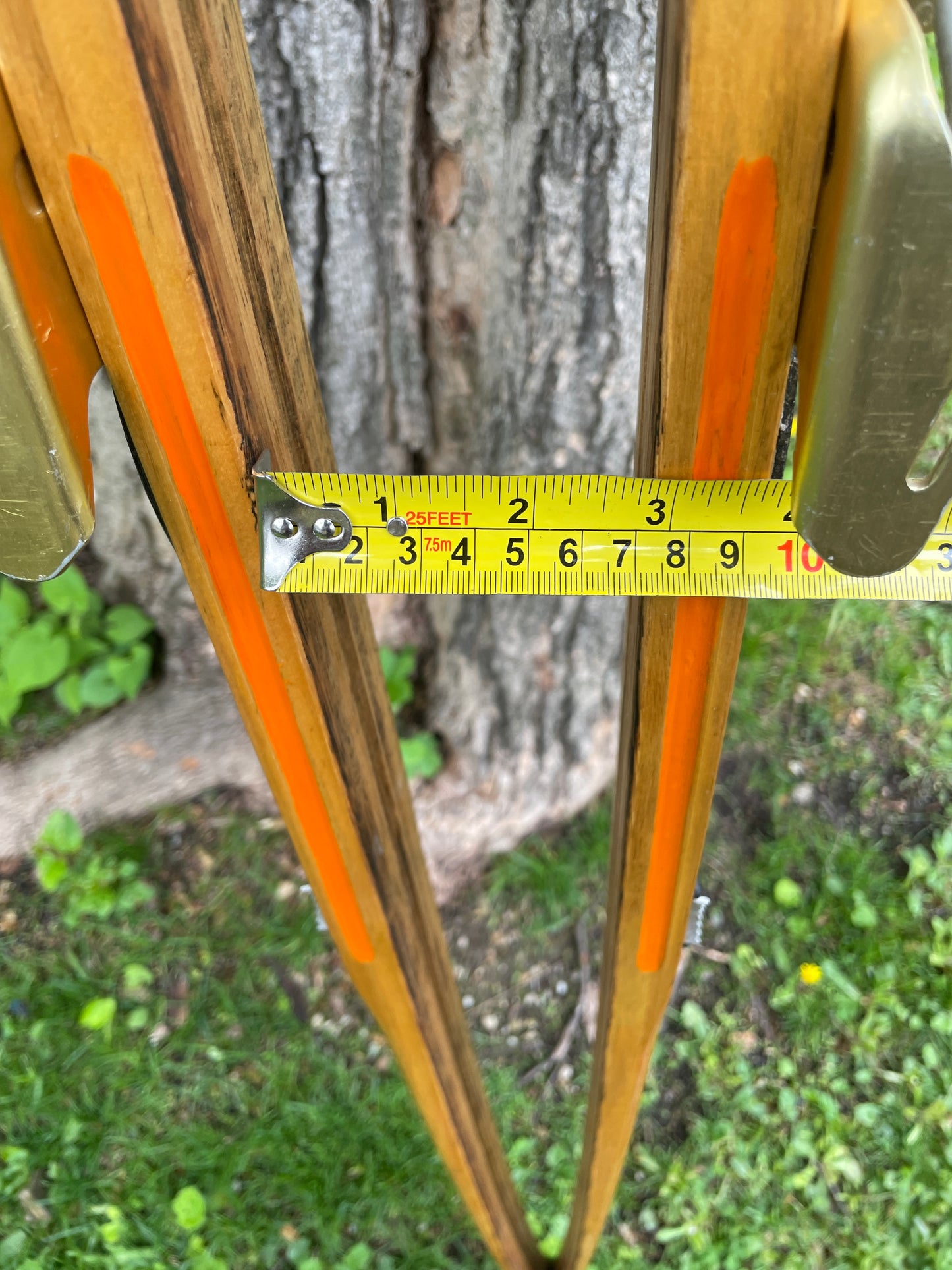 205cm Eggen 1970s Wood Cross-Country Racing Skis - Professionally Restored