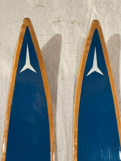 195cm Blå-Skia Wood "Tur-Langrenn" Light Touring Cross-Country Skis - Early 70s - TIMEPIECE!!!!