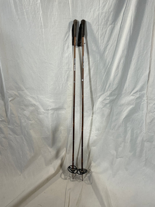 140cm Moon (Sweden) Bamboo Cross-Country Ski Poles - 1960s - RARE