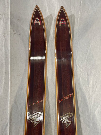 195cm Askjem "Kurant Tur Ski" Wood Cross-Country Touring Skis - BEAUTIFUL - 1960s