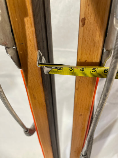 195cm Askjem "Kurant Tur Ski" Wood Cross-Country Touring Skis - BEAUTIFUL - 1960s
