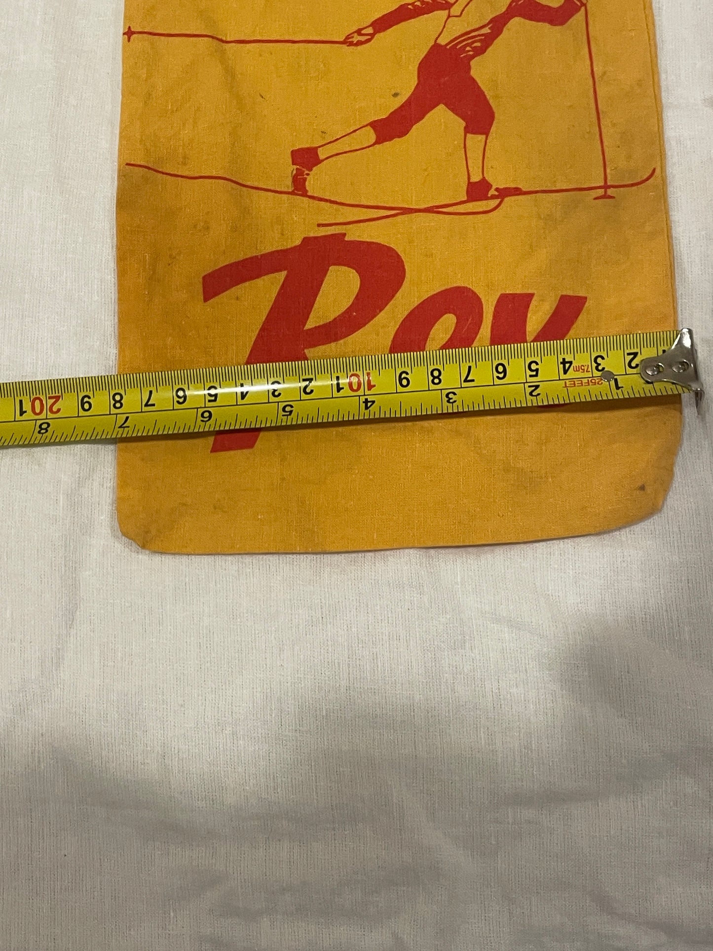 Vintage Rex Cross-Country Ski Wax Carry Bag - 1970s - Cotton with Handy Drawstring