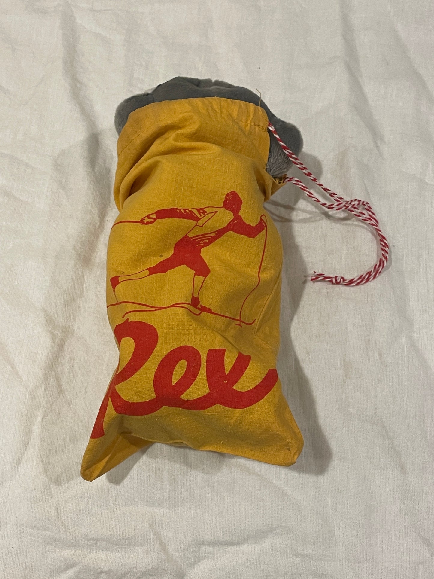 Vintage Rex Cross-Country Ski Wax Carry Bag - 1970s - Cotton with Handy Drawstring