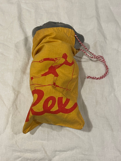 Vintage Rex Cross-Country Ski Wax Carry Bag - 1970s - Cotton with Handy Drawstring